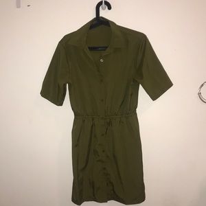 Boohoo army green dress